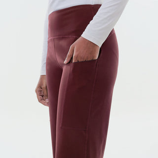 Old Burgundy straight active pants by TudungPeople, casual athletic apparel with a comfortable fit and sleek design.