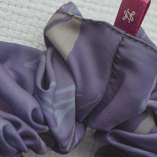 Minimalist Floral - Slate Scrunchie