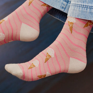 Sundaze Crew Socks - Pink Gelato - Accessories - TudungPeople