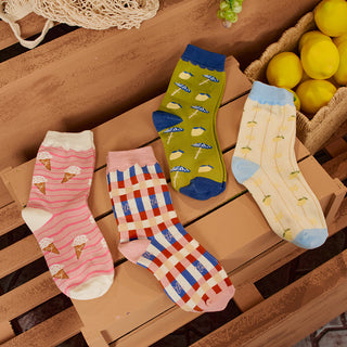 Sundaze Crew Socks - Pink Gelato - Accessories - TudungPeople