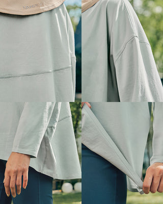 Athleisure : Oversized Top in GREY
