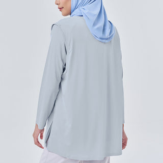 Iceblue Dryfit tank top from TudungPeople, lightweight athletic apparel with moisture-wicking fabric for active wear.
