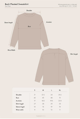 Back Pleated Sweatshirt - Tan