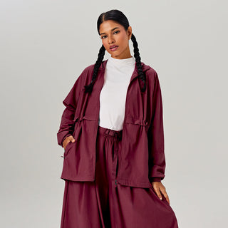 Adjustable Parka - Burgundy - Apparel - TudungPeople