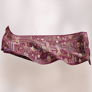 Burgundy Atelier Ruby print by TudungPeople, featuring intricate design on high-quality fabric.
