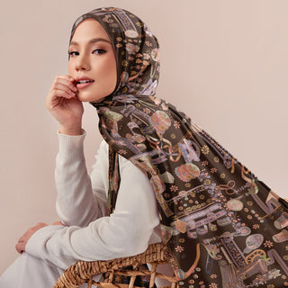 Atelier Umber print by TudungPeople featuring warm caramel tones on a textured background.
