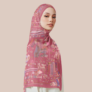 Pink print artwork titled Atelier by TudungPeople, featuring soft rosey pink tones in a stylish design.