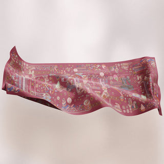 Pink blush print titled Atelier by TudungPeople, featuring soft, artistic floral design on high-quality fabric.