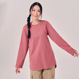 Back Pleated Top - Dark Pink - Apparel - TudungPeople