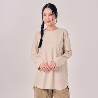 Back Pleated Top - Oatmeal - Apparel - TudungPeople