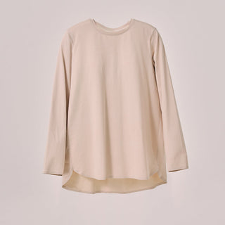 Back Pleated Top - Oatmeal - Apparel - TudungPeople