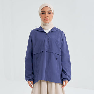 Half Zip Parka - Indigo