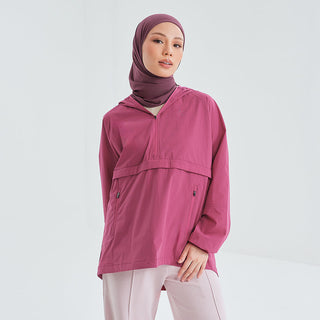 Half Zip Parka 2.0 - Magenta - Apparel - TudungPeople