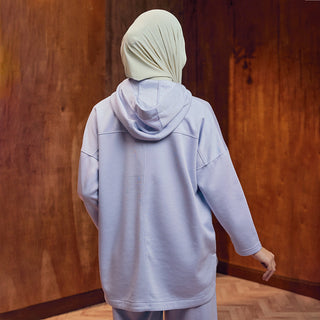 Half Zip Sweatshirt - Periwinkle - Apparel - TudungPeople