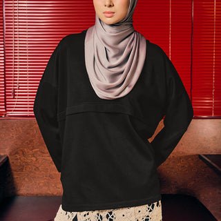 Half Zip Sweatshirt - Black