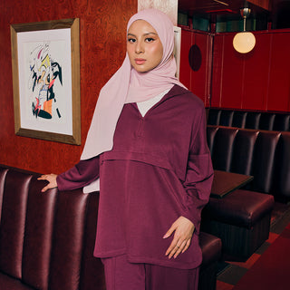 Half Zip Sweatshirt - Burgundy