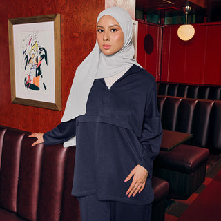 Half Zip Sweatshirt - Marine