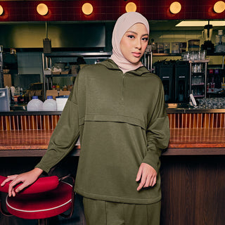 Half Zip Sweatshirt - Olive