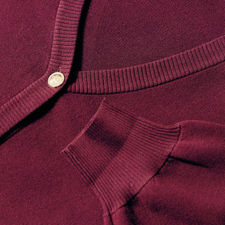 Knitted Cardigan - Burgundy