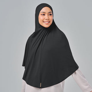 Najwa Sport Khimar 3.0 - Black - Active - TudungPeople