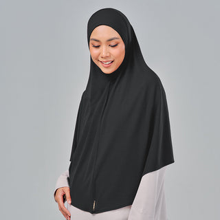 Najwa Sport Khimar 3.0 - Black - Active - TudungPeople