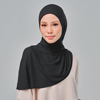 (Nano) Najwa Sport Lite 3.0 - Black - Active - TudungPeople