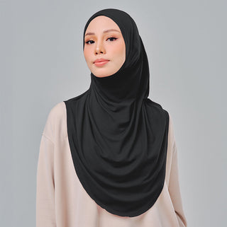 (Nano) Najwa Sport Nour 3.0 - Black - Active - TudungPeople