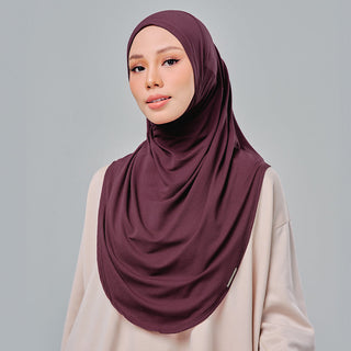 (Nano) Najwa Sport Nour 3.0 - Burgundy - Active - TudungPeople