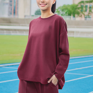 Oversized Sweatshirt - Burgundy