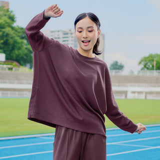 Traveleisure : Oversized Sweatshirt - Plum