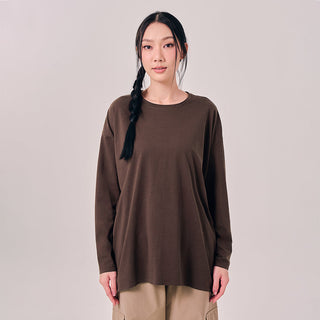 Oversized Top - Dark Brown - Apparel - TudungPeople