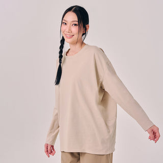 Oversized Top - Oatmeal - Apparel - TudungPeople