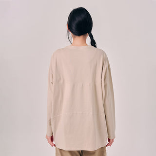 Oversized Top - Oatmeal - Apparel - TudungPeople