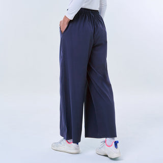 Navy panel pants by TudungPeople, casual apparel featuring stylish panel design and comfortable fit.