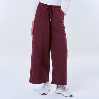 Redwood-colored TudungPeople Panel Pants, stylish apparel with panel design, shown in a natural pose.