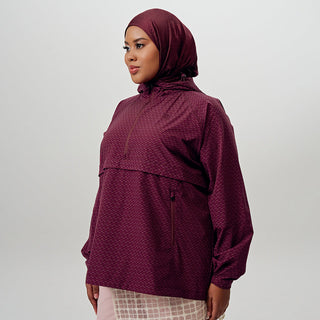 Printed Half Zip Parka - Monogram Jam