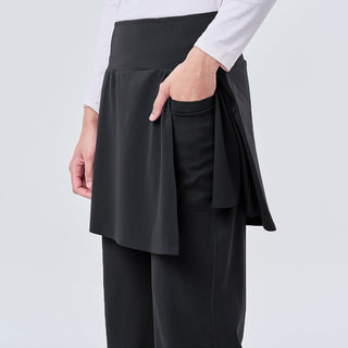 Black TudungPeople active pants skirt showing a comfortable, stretchy athletic apparel design for women.