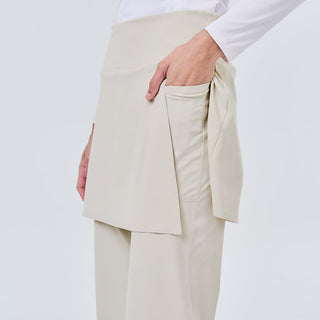Eggshell TudungPeople active skirt pants in a comfortable, stretchy fabric, designed for athletic and casual wear.