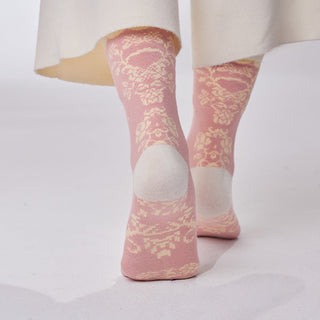 Creme Blush Crew Socks - Accessories - TudungPeople