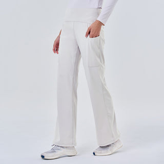 Light silver straight active pants by TudungPeople, casual athletic apparel with a comfortable fit and sleek design.