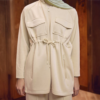 Adjustable Sweatshirt - Off White - Apparel - TudungPeople