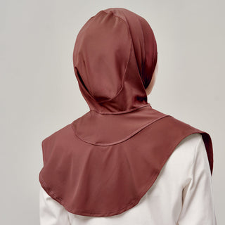 Najwa Sport Wave active hijab in copper color by TudungPeople, featuring a stylish, breathable design for sports and casual wear.
