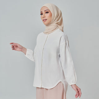 Apparel : Loose Top - White - TudungPeople