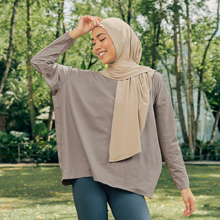 Athleisure : Oversized Top - Umber