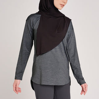 NAJWA ACTIVE WEAR BLACK (TOP)